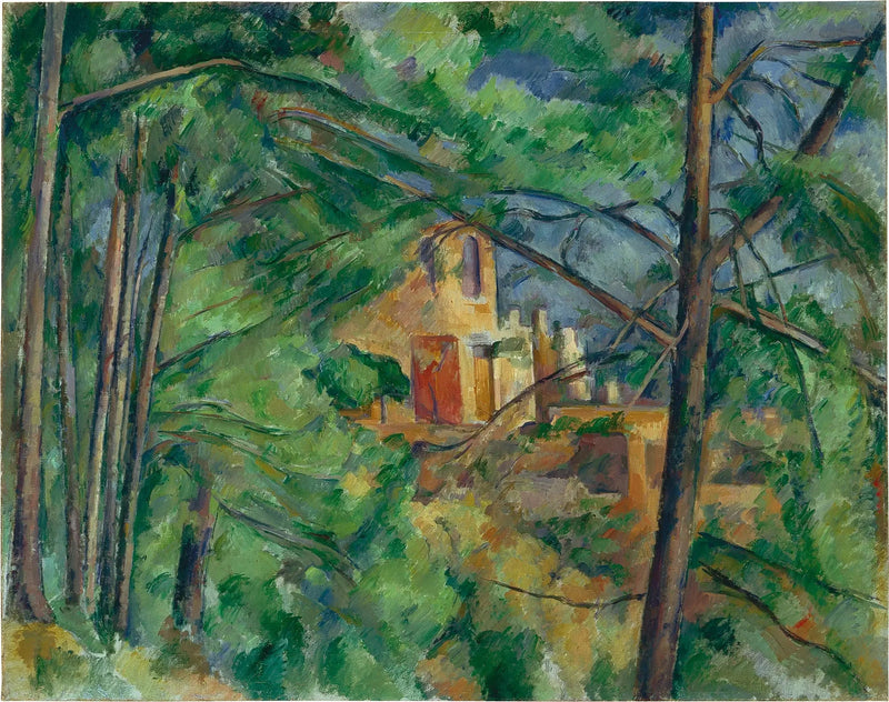 Slottet svart bak trærne - Paul Cézanne