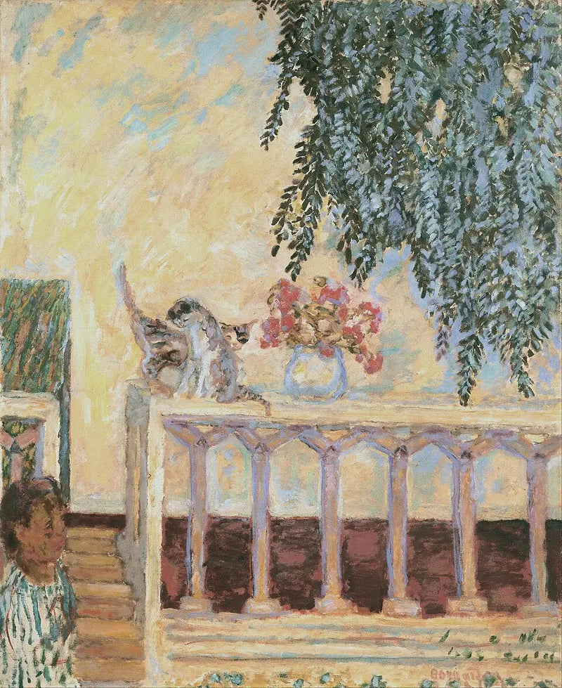 Katter på rekkverket - Pierre Bonnard