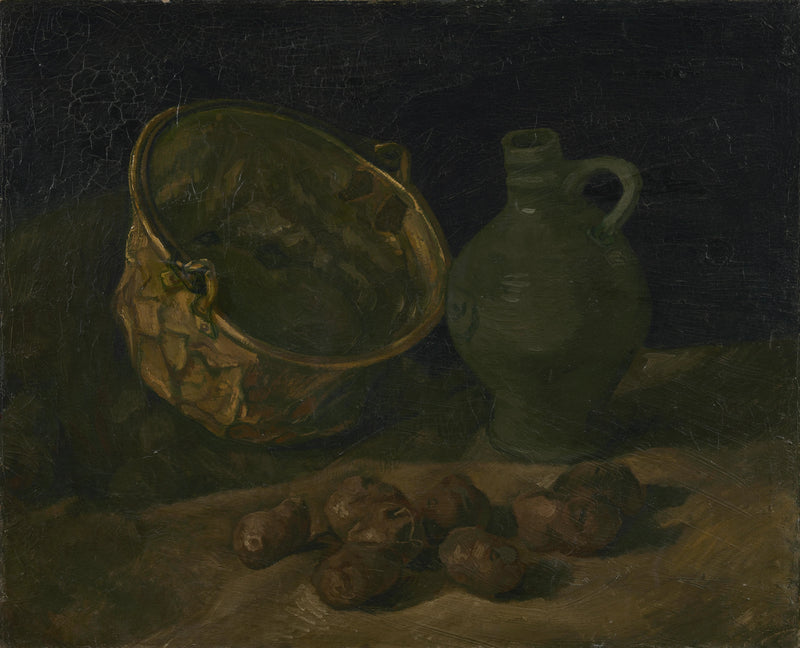 Stilleben med kjele og mugge i messing - Vincent van Gogh