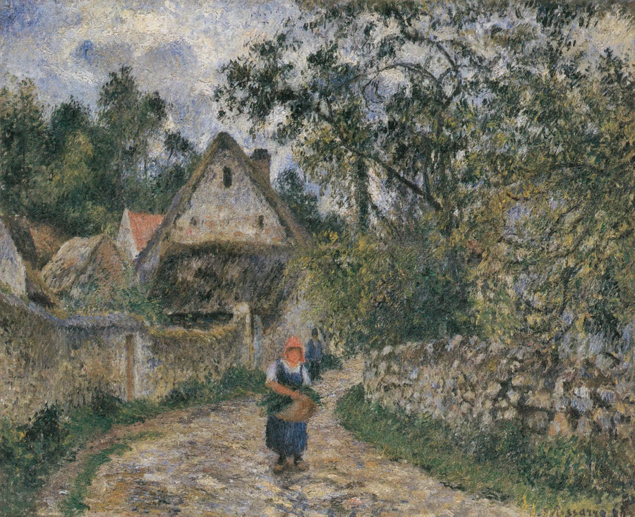 Hytter i Valhermeil, Auvers-sur-Oise - Camille Pissarro