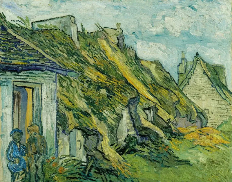 Stråtekte sandsteinstuer i Chaponval - Vincent van Gogh