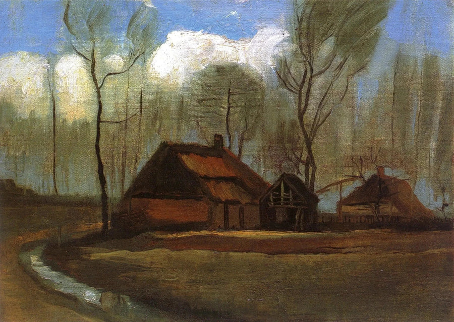 Gård blant trærne - Vincent van Gogh