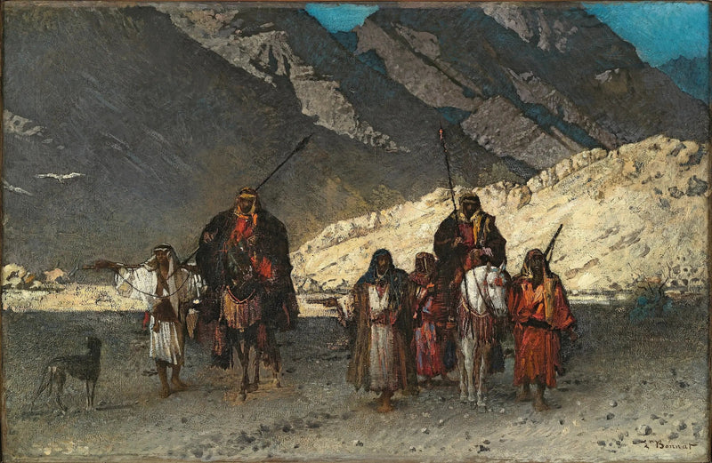 Arabiske sheikhs i fjellene - Léon Bonnat