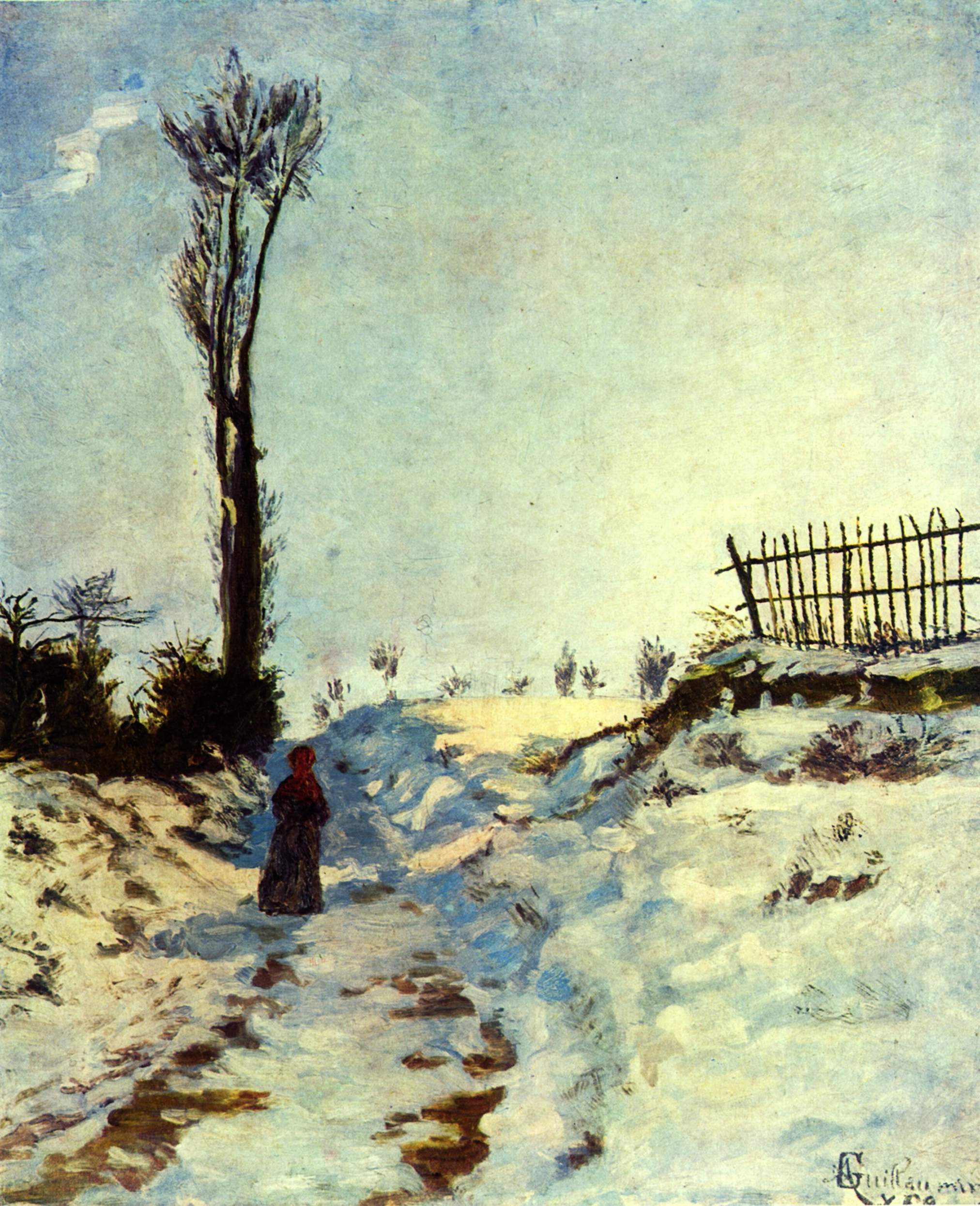 Chemin creux effet de neige - Armand Guillaumin - Alpha Reproduction
