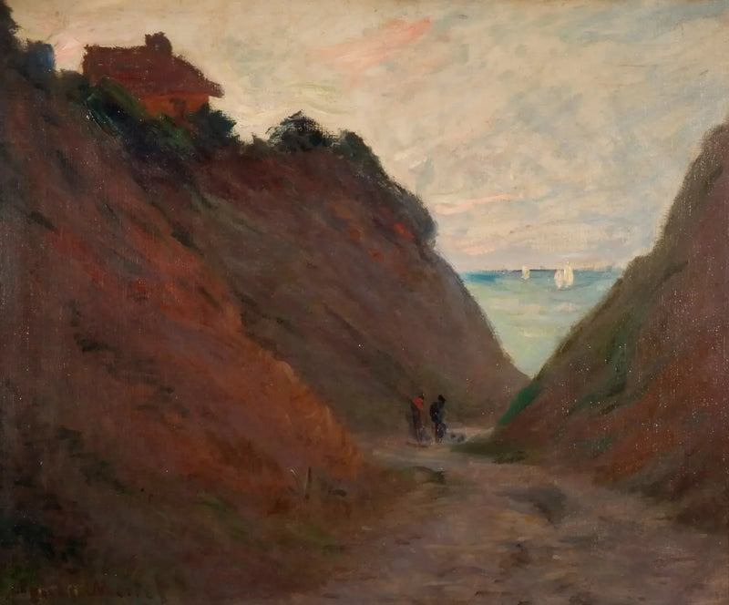 Hul sti i klippen i Varengeville W804 - Claude Monet