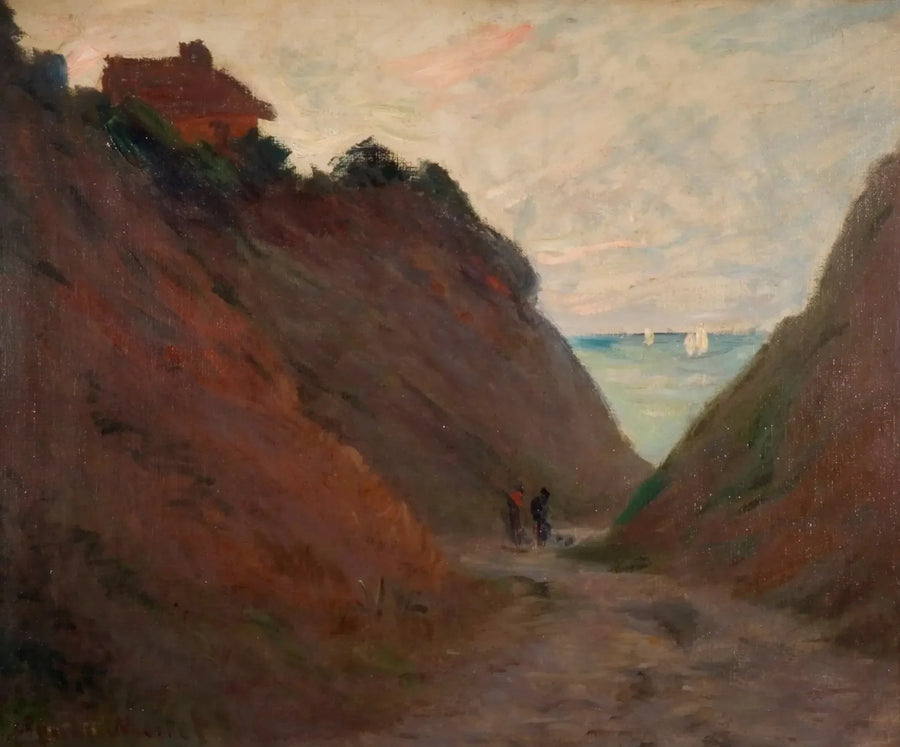 Hul sti i klippen i Varengeville W804 - Claude Monet