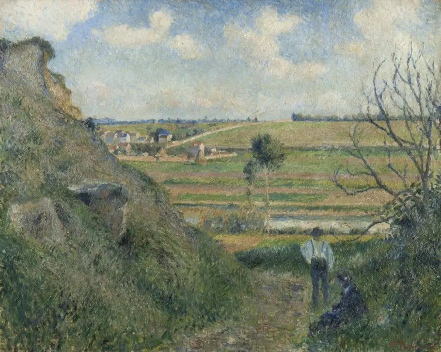 Chemin creux, vue sur Épluches - Camille Pissarro image 1 copie de tableau peinte à la main