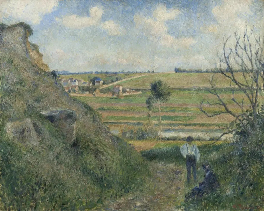Dyp vei, utsikt over Épluches - Camille Pissarro