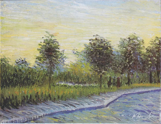 Chemin dans le parc Voyer d'Argenson - Van Gogh - Reproductions de tableaux et peintures haut de gamme