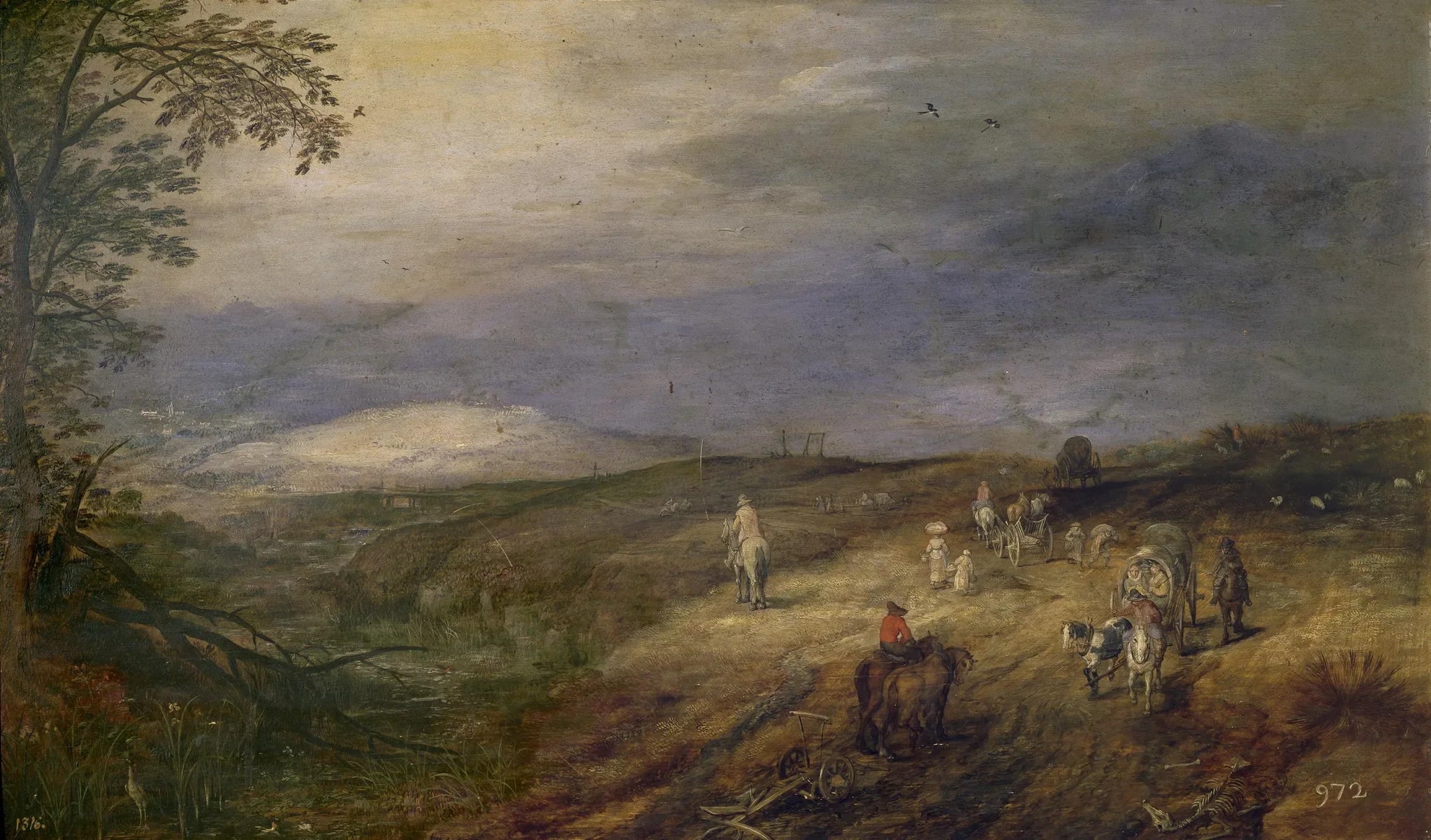 Chemin dans une forêt - Jan Brueghel l'Ancien image 1 reproduction artisanale de tableau