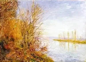 Veien fra By til Roches-Courtaut-skogen, St. Martins sommer - Alfred Sisley