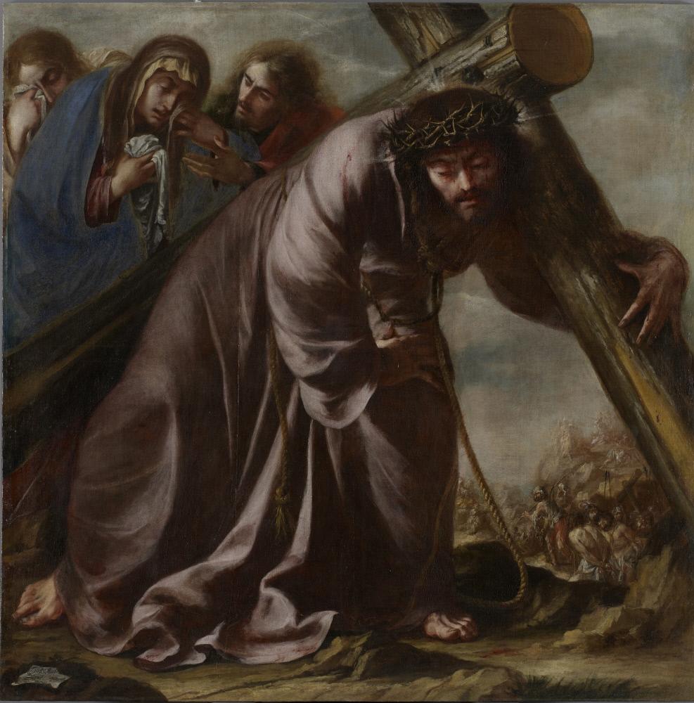 Chemin de Croix (Le Christ portant la croix) - Juan de Valdés Leal image 1 copie peinte à la main à l’huile