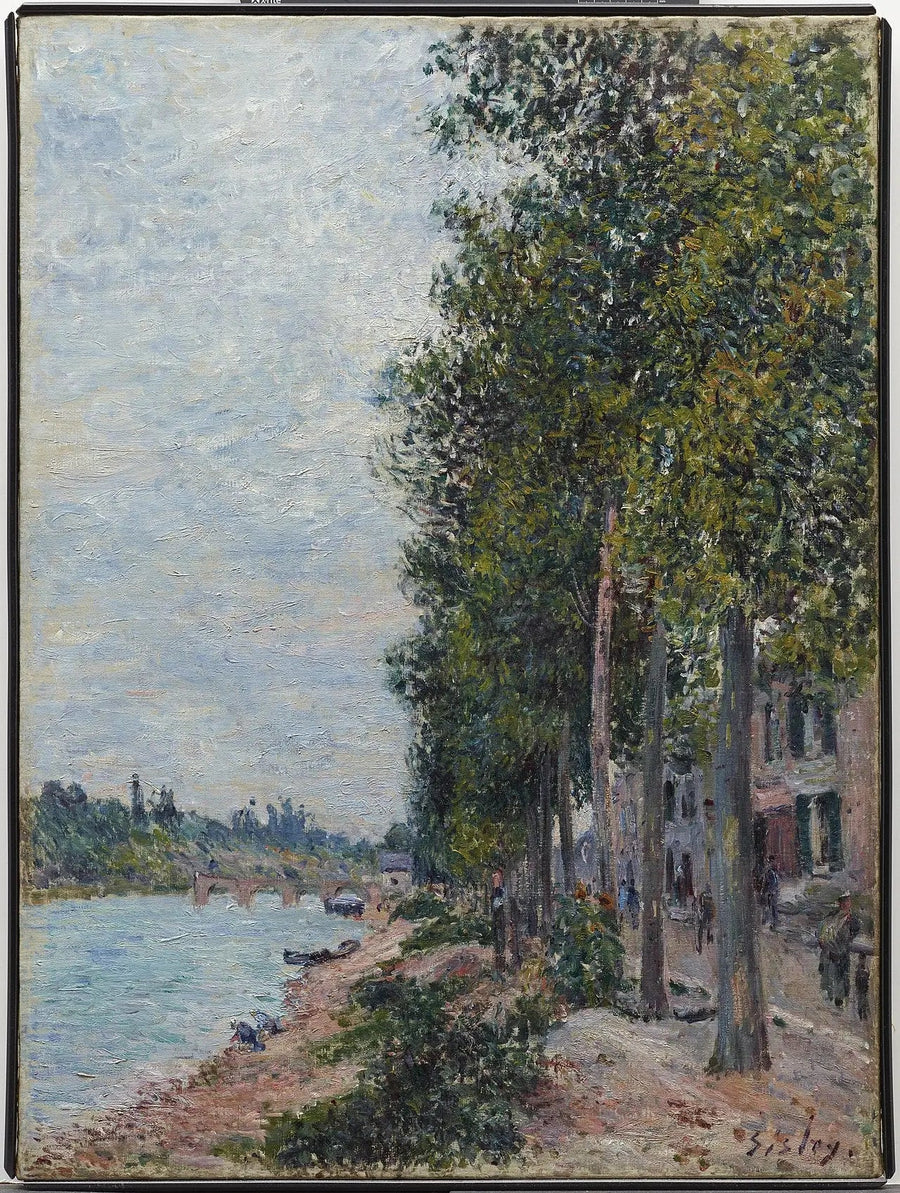 Veien langs Seinen i Saint-Mammès - Alfred Sisley