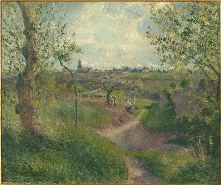 sti oppover gjennom åkrene. Côte des Groouettes. Pontoise - Camille Pissarro