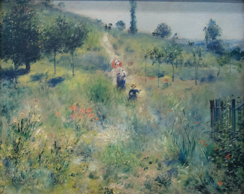 Sti oppover i høyt gress - Pierre-Auguste Renoir