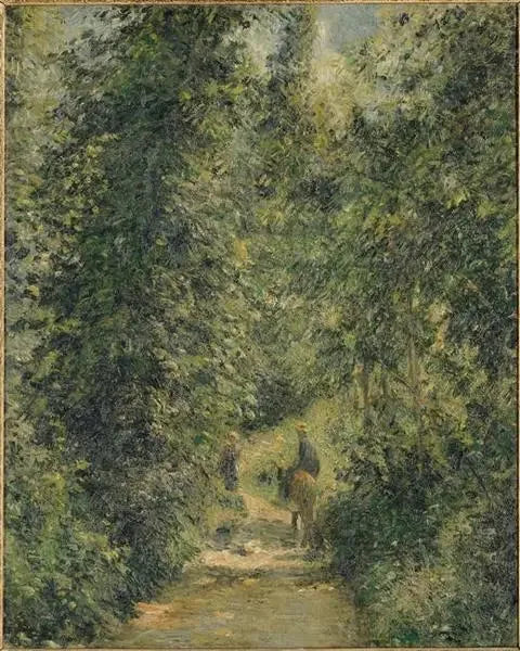 Sti gjennom skogen, om sommeren - Camille Pissarro
