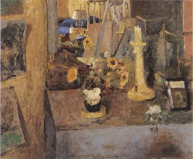 Peis med lysestake - Édouard Vuillard