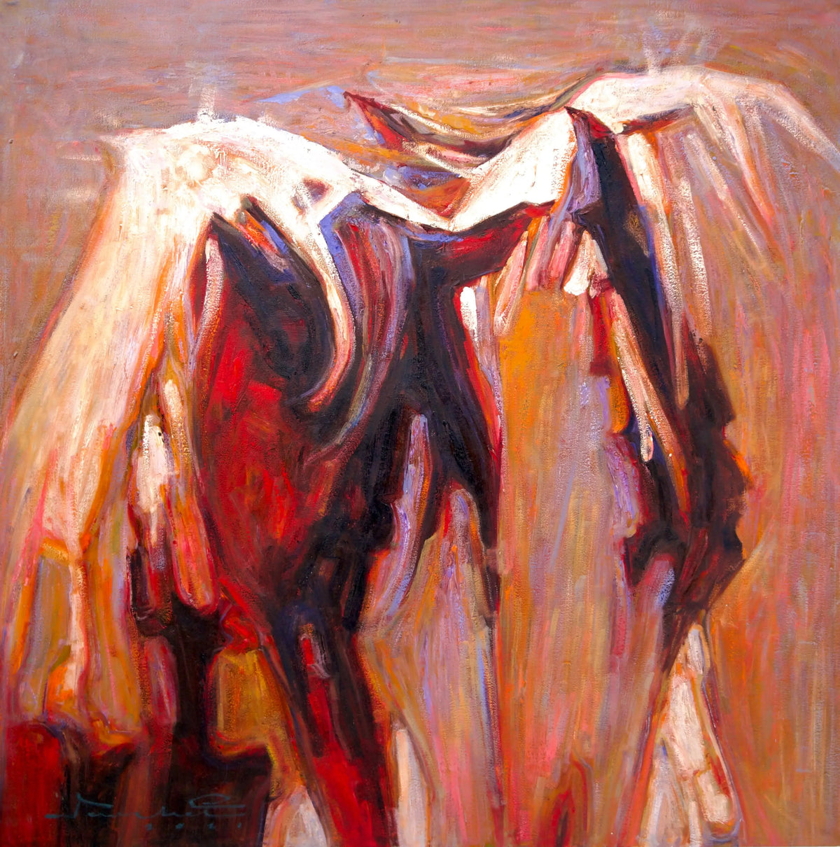 Cheval Abstrait | 100 x 100 cm Reproductions de tableaux à la peinture à l’huile