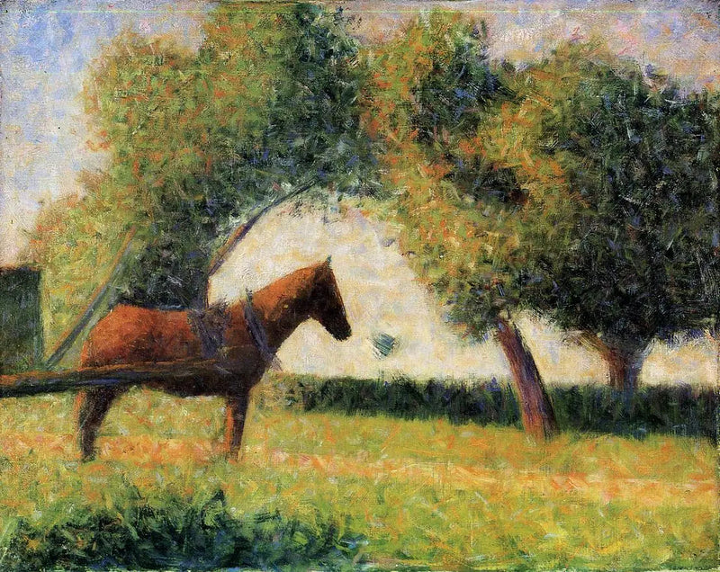 Hest i en eng - Georges Seurat