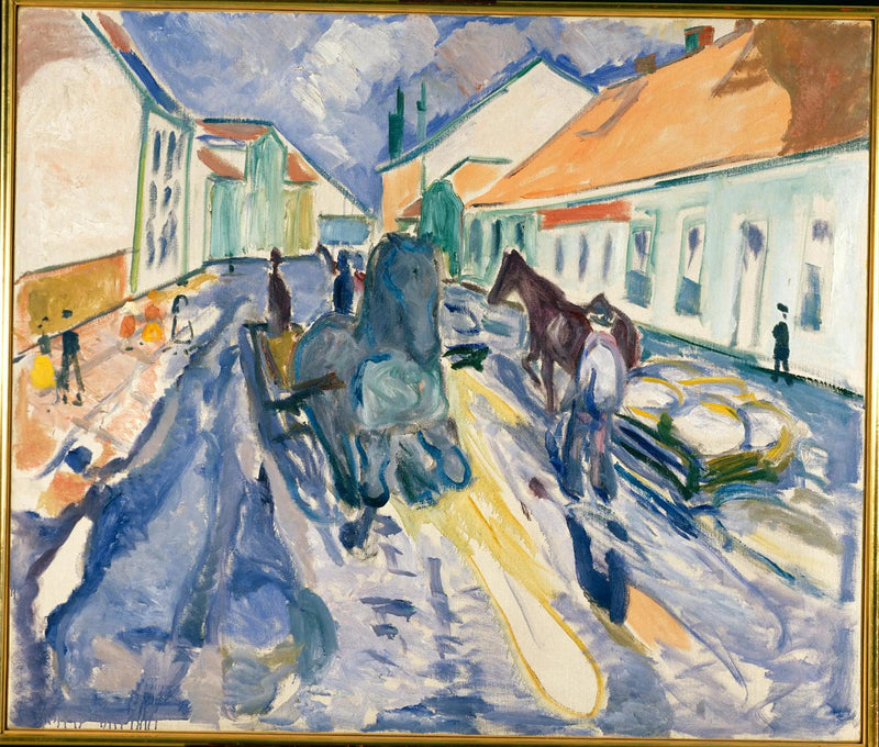 Hest pakket inn i en gate - Edvard Munch