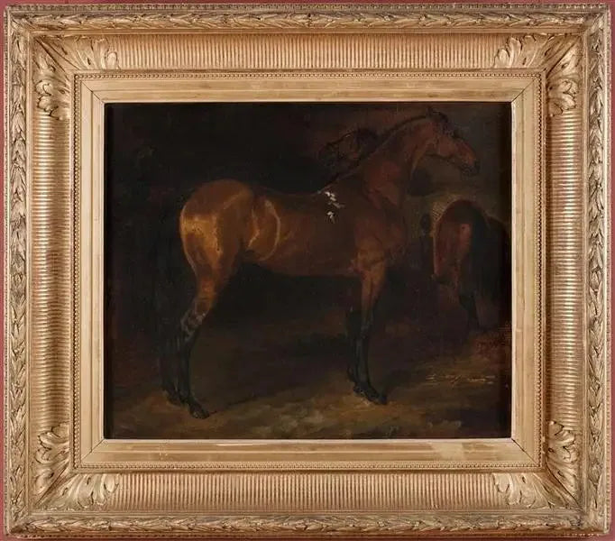 Spansk hest i en stall - Théodore Géricault
