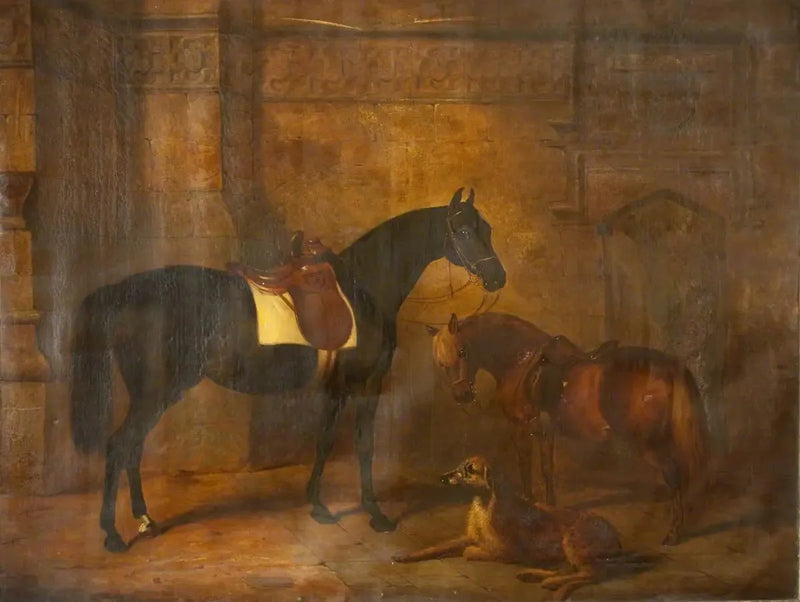 Hest, ponni og hjorteløve - Edwin Henry Landseer

Source:
Cheval, poney et cerf-lévrier - Edwin Henry Landseer