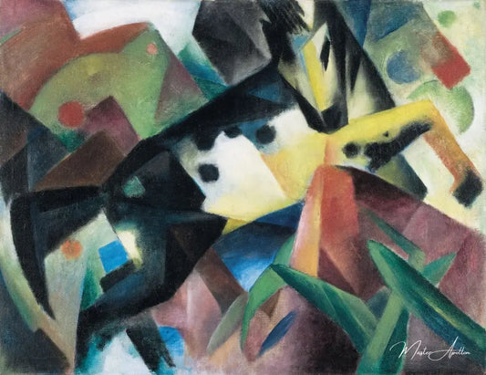 Cheval sauté - Franz Marc - Reproductions de tableaux et peintures haut de gamme