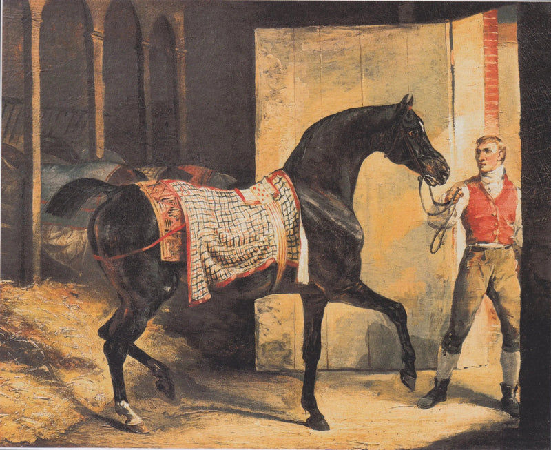 Hest som kommer ut av stallen - Théodore Géricault
