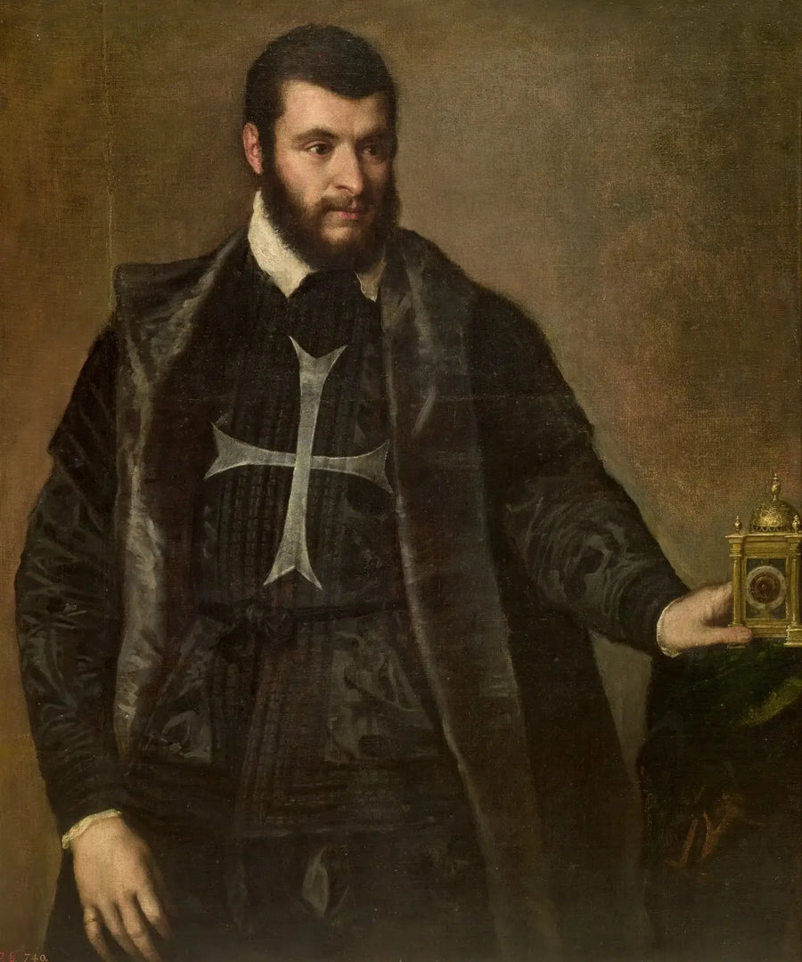 Rytter med et ur - Titian