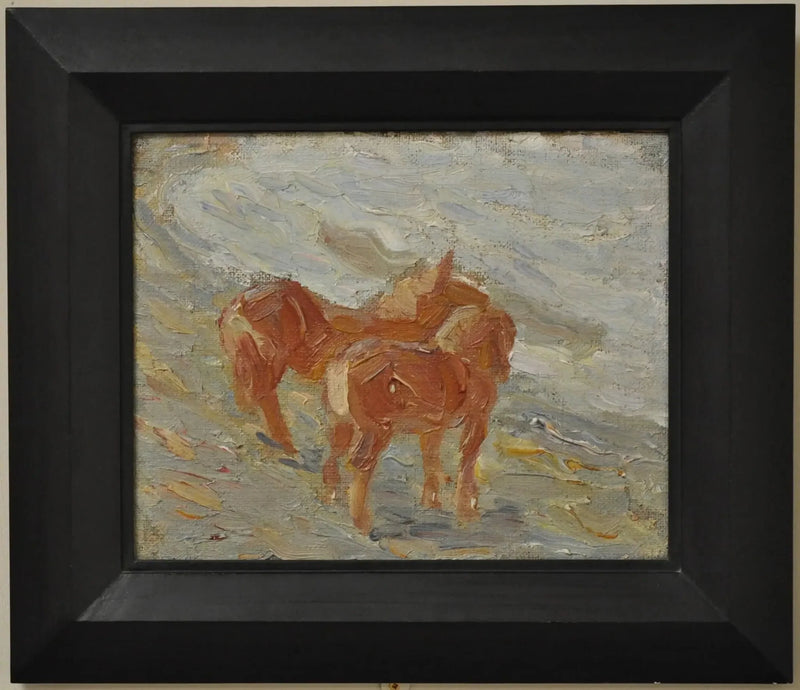 Hester ved havet - Franz Marc