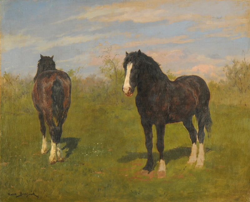Hester på beite - Rosa Bonheur
