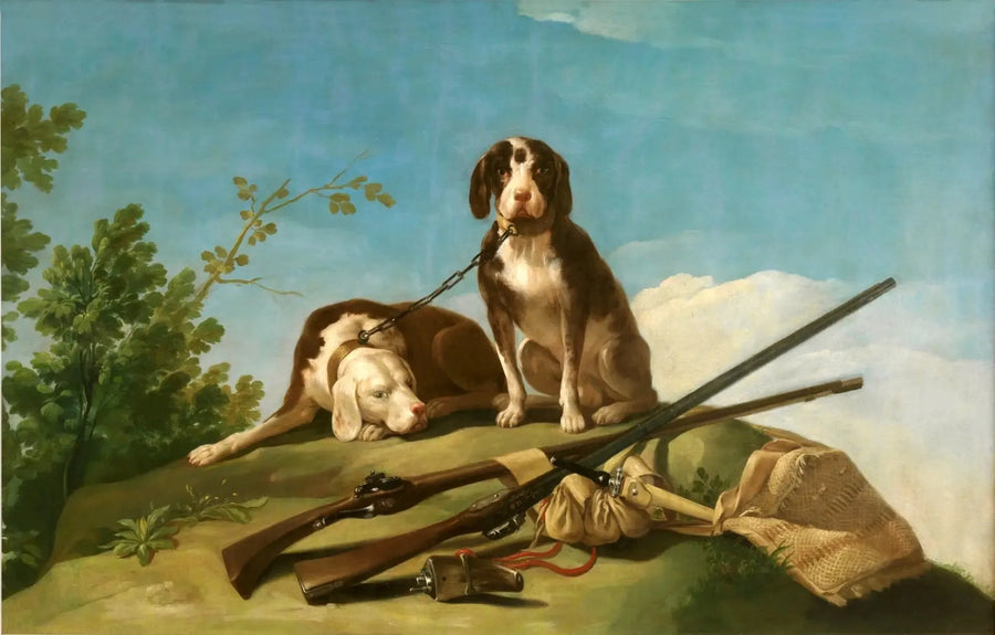 Hunder og jaktverktøy - Francisco de Goya
