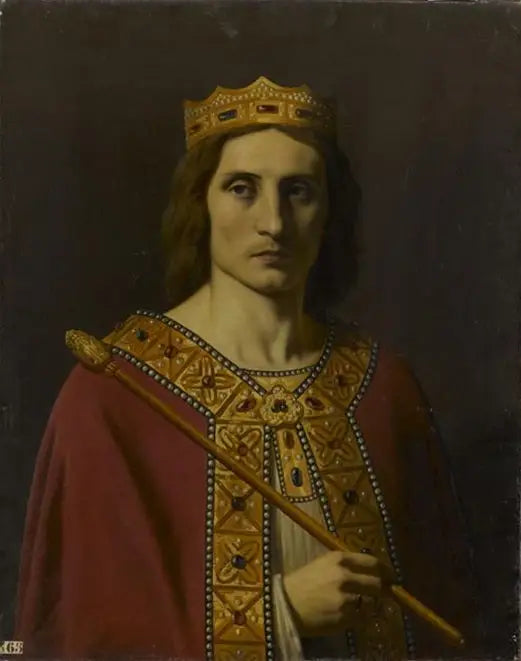 Childéric II (ca. 653-675), konge av Austrasia, Neustria og Burgund - Émile Signol

Source:
Childéric II (vers 653-675), roi d'Austrasie, de Neustrie et de Bourgogne - Émile Signol