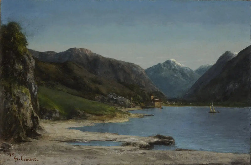 Chillon, sett fra avstand - Gustave Courbet