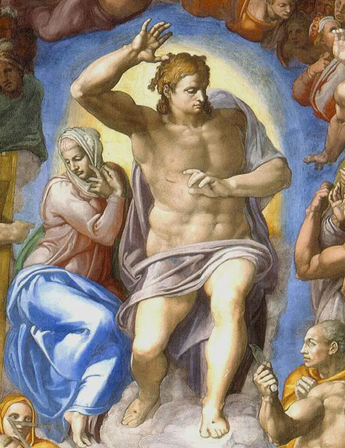 Kristus, detalj av Dommedag - Michelangelo