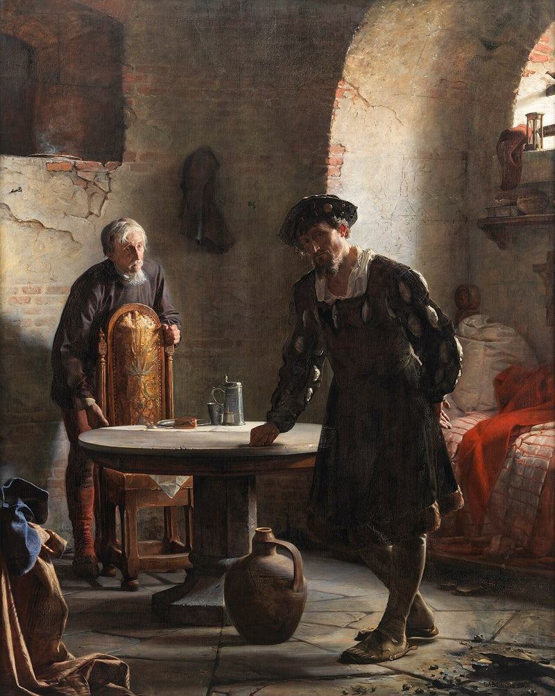 Christian II i fengsel på Sønderborg slott - Carl Heinrich Bloch