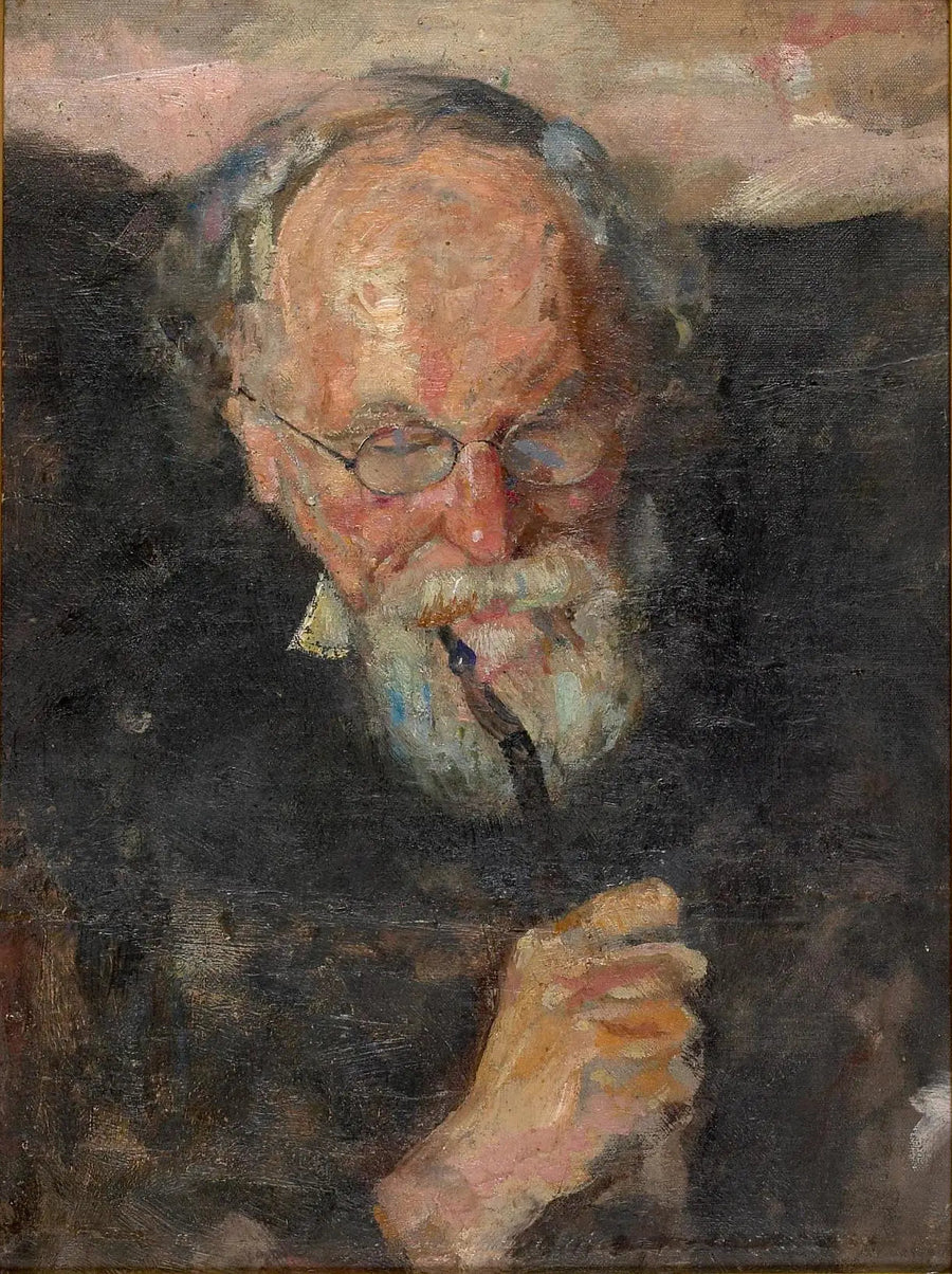 Christian Munch med pipe - Edvard Munch