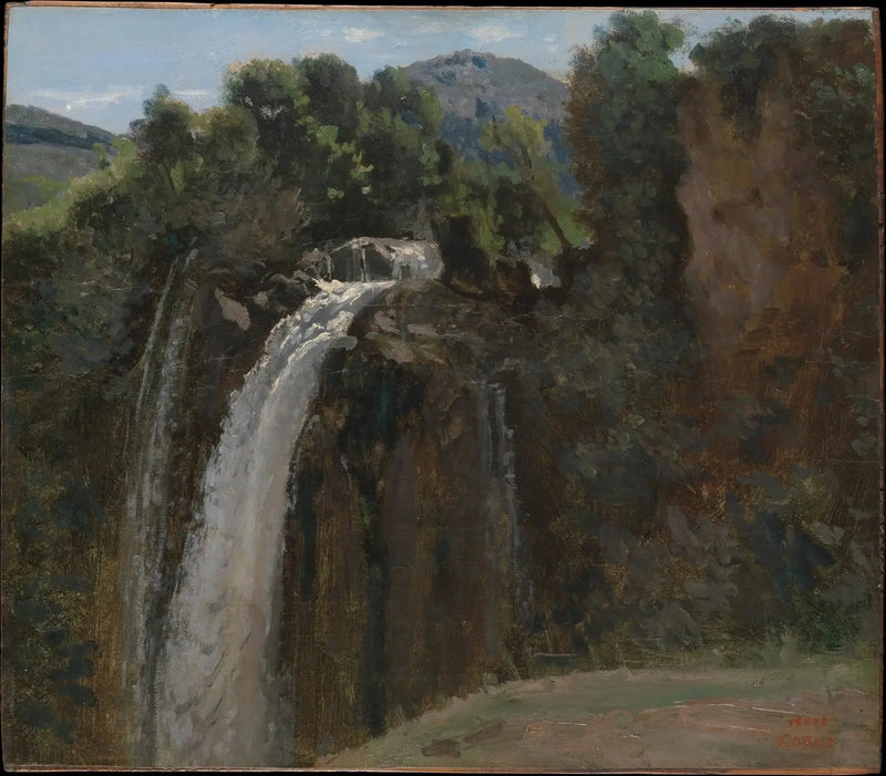 Vannfall i Terni - Jean-Baptiste Camille Corot