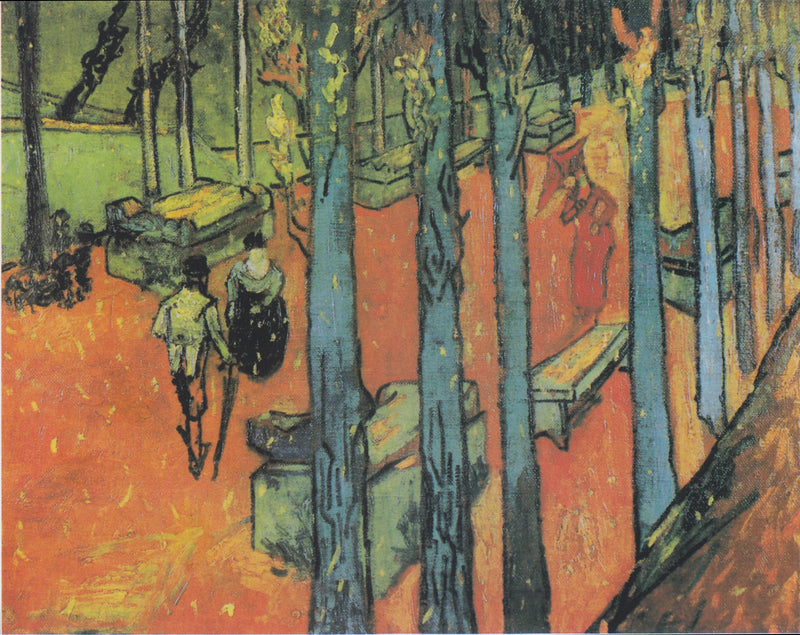 Les Alyscamps: Høstblader som faller - Vincent van Gogh