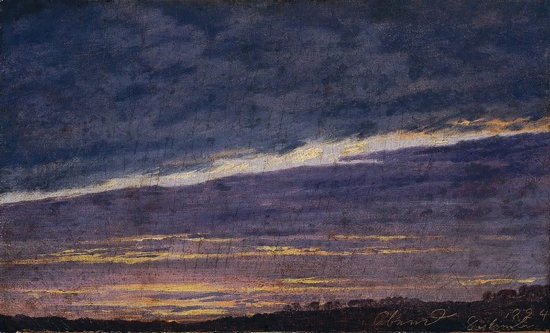 Overskyet kveldshimmel - Caspar David Friedrich