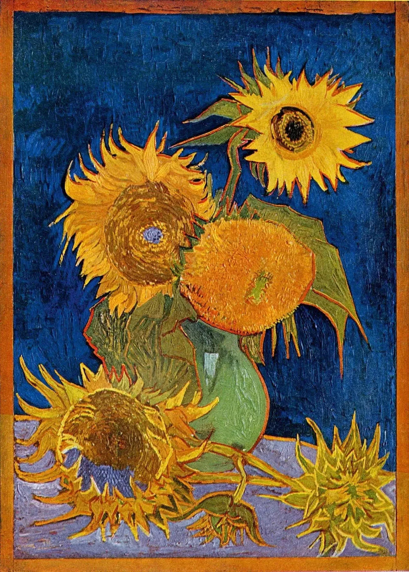 Stilleben: Vase med fem solsikker - Vincent van Gogh