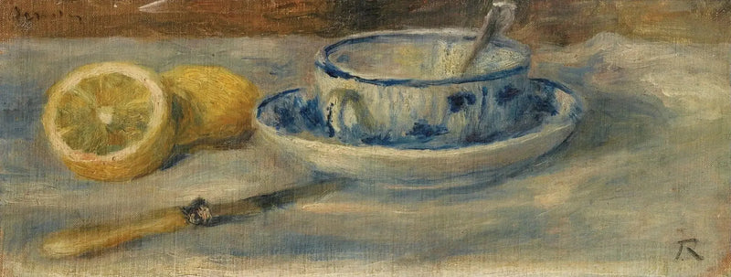 Sitron og Blå Kopp - Fragment - Pierre-Auguste Renoir