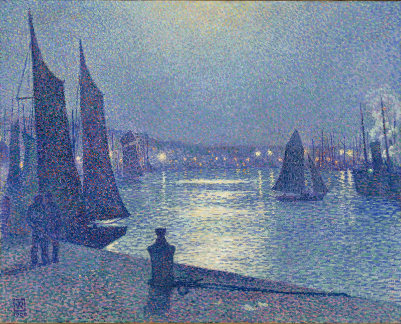 Måneskinn i Boulogne-sur-Mer - Théo van Rysselberghe