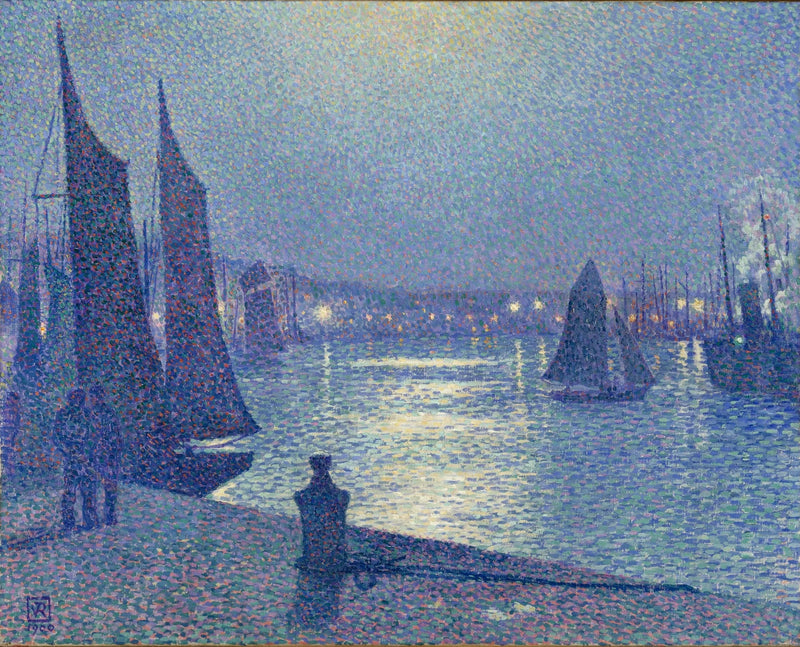 Måneskinn i Boulogne-sur-Mer - Théo van Rysselberghe