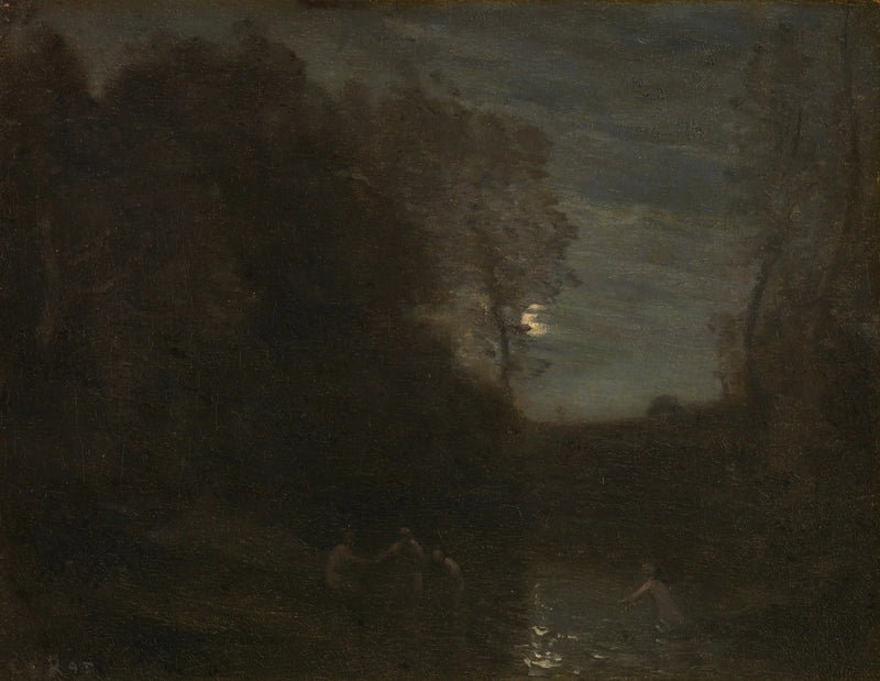 Måneskinn - Jean-Baptiste Camille Corot