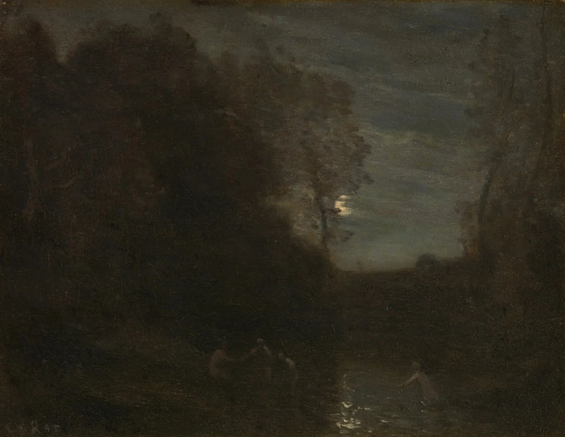 Måneskinn - Jean-Baptiste Camille Corot