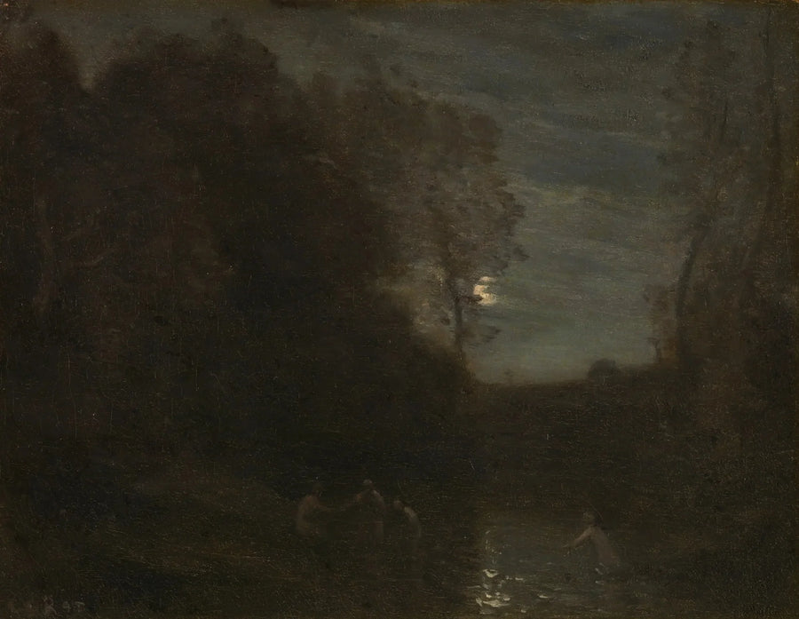 Måneskinn - Jean-Baptiste Camille Corot
