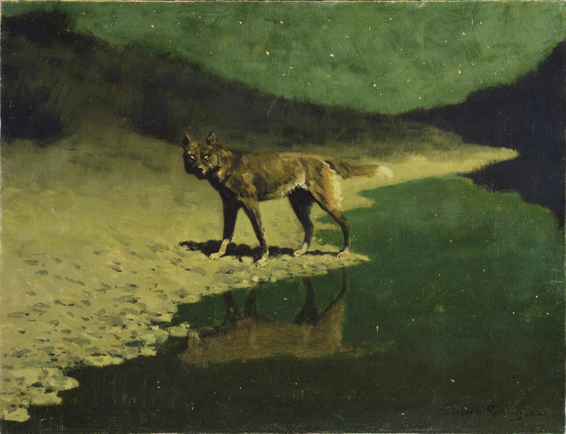 Måneskinn, ulv - Frederic Remington

Source:
Clair de lune, loup - Frederic Remington