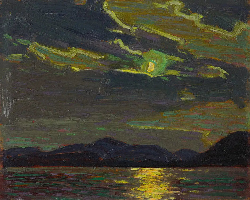 Måneskinn på en varm sommerkveld - Tom Thomson

Source:
Clair de lune par une chaude soirée d'été - Tom Thomson