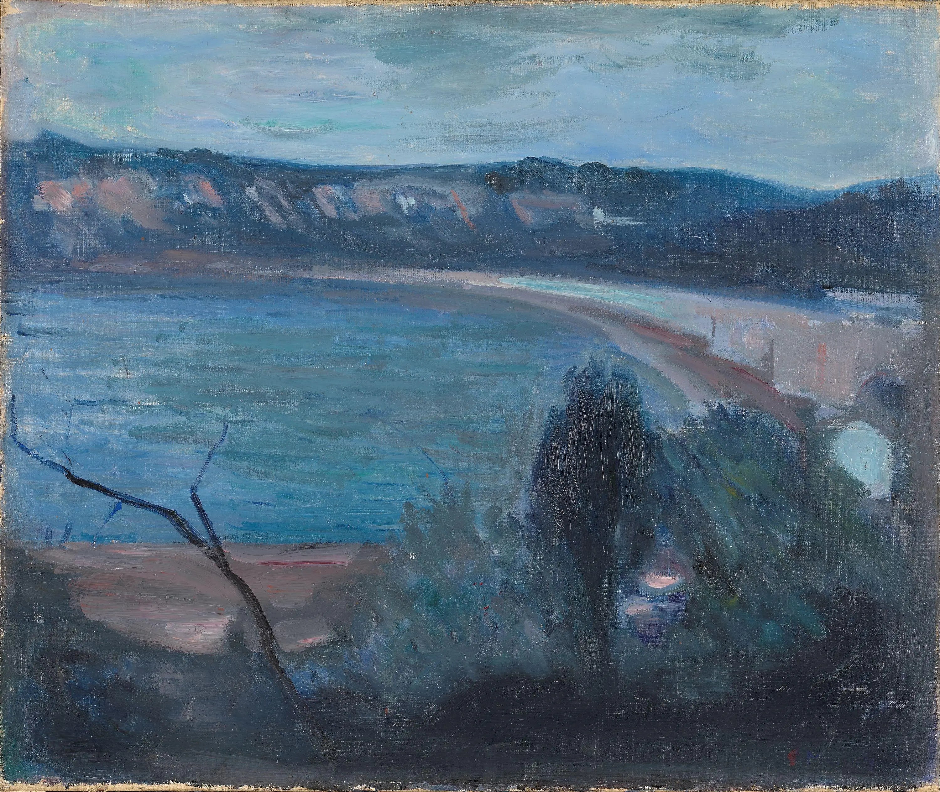 Reproduction du tableau « Clair de lune près de la Méditerranée - Edvard Munch » par Alpha Reproduction en peinture à l’huile